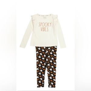 RAE DUNN Little Girls 2pc Spooky Vibes Legging Set